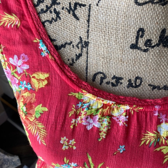 April Cornell Bermuda Dress in Deep Coral, Sz L COTTON - Picture 2 of 7